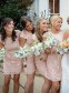 Short Lace Cap-Sleeves Lace Wedding Party Dresses Bridesmaid Dresses 99601074