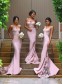 Trumpet/Mermaid Spaghetti Straps Lace Wedding Party Dresses Bridesmaid Dresses 99601075