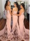Trumpet/Mermaid Spaghetti Straps Lace Wedding Party Dresses Bridesmaid Dresses 99601075