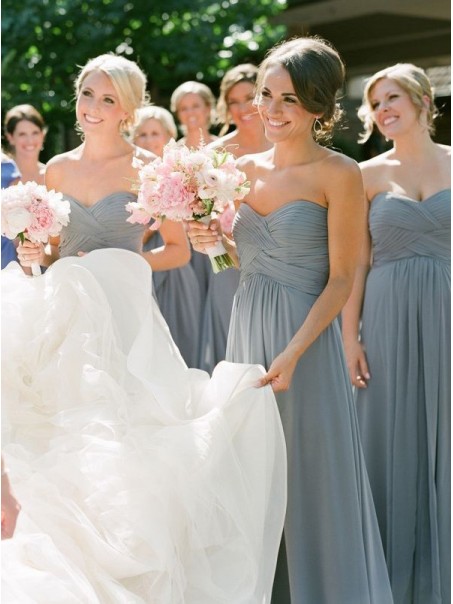 Sweetheart Chiffon Floor-Length Wedding Party Dresses Bridesmaid Dresses 99601078
