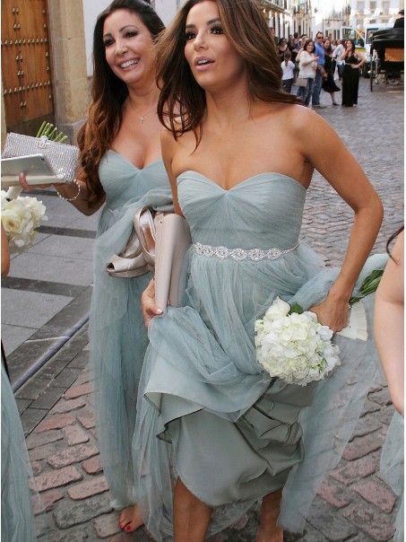 Empire Sweetheart Long Tulle Wedding Party Dresses Bridesmaid Dresses 99601081