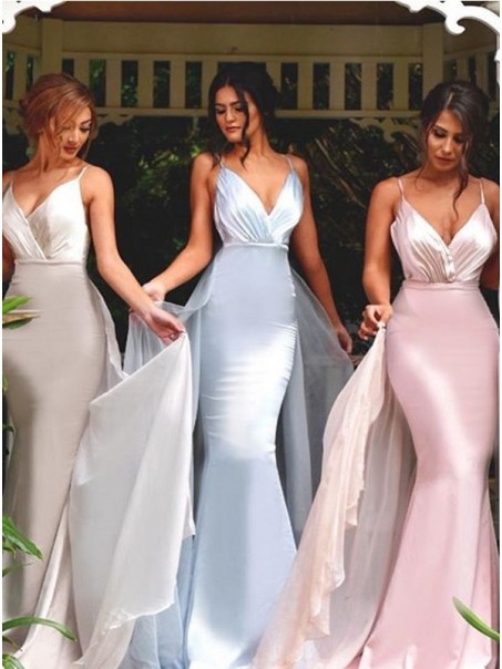 Trumpet/Mermaid Long Wedding Party Dresses Bridesmaid Dresses 99601088