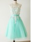 A-Line Short Blue White Lace Wedding Party Dresses Bridesmaid Dresses 99601093