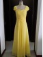 Cap-Sleeves Long Yellow Chiffon Wedding Party Dresses Bridesmaid Dresses 99601095