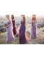 Long Purple Tulle Wedding Party Dresses Bridesmaid Dresses 99601096