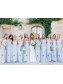 A Line Ruched Chiffon Pale Light Blue Bridesmaid Gowns Off the Shoulder Sweetheart Neckline Floor Length 99601098