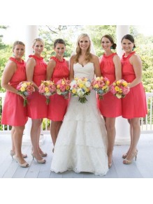 Short Red Wedding Guest Dresses Bridesmaid Dresses 99601127