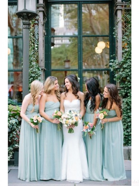Floor-Length Sweetheart Chiffon Wedding Guest Dresses Bridesmaid Dresses 99601130