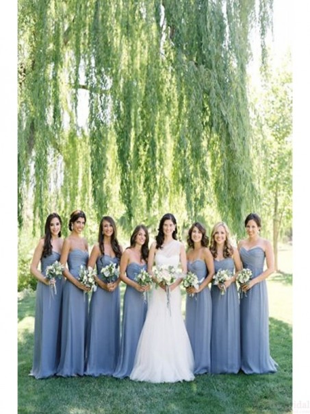 Long Sweetheart Chiffon Wedding Guest Dresses Bridesmaid Dresses 99601133