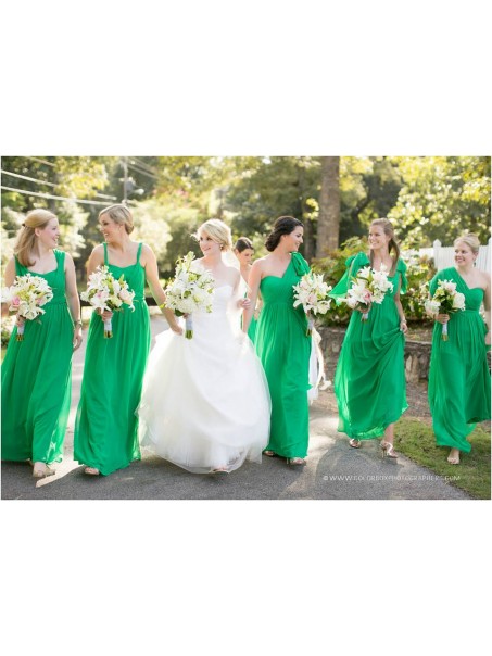 Long Green Chiffon Wedding Guest Dresses Bridesmaid Dresses 99601135