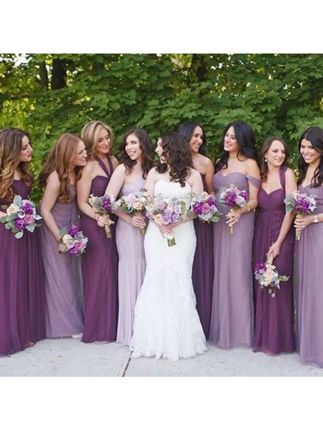 Empire Long Purple Wedding Guest Dresses Bridesmaid Dresses 99601142