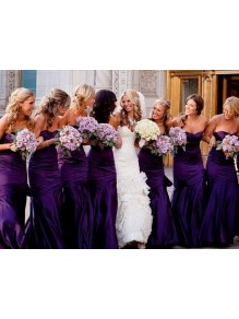 Sheath Long Purple Wedding Guest Dresses Bridesmaid Dresses 99601143
