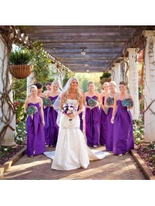 Purple Sweetheart Long Wedding Guest Dresses Bridesmaid Dresses 99601145