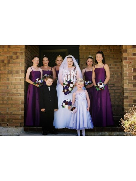 A-Line Spaghetti Straps Long Purple Wedding Guest Dresses Bridesmaid Dresses 99601147