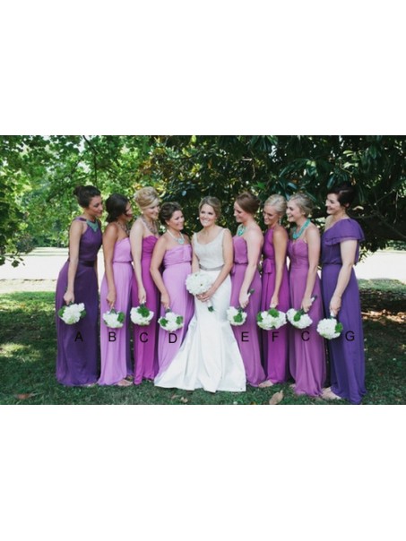 Long Purple Chiffon Wedding Guest Dresses Bridesmaid Dresses 99601149
