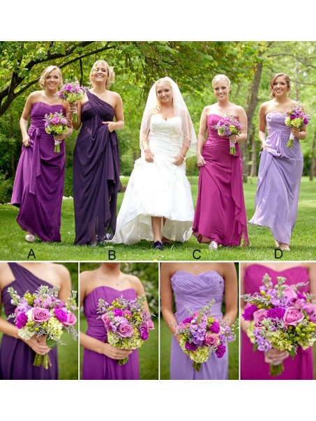 Long Purple Chiffon Country Wedding Guest Dresses Bridesmaid Dresses 99601156