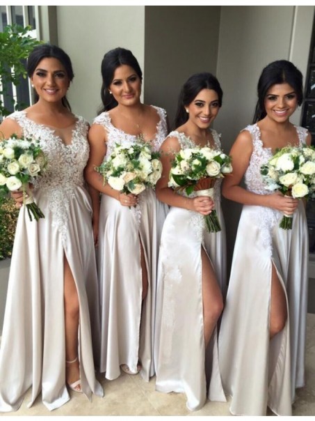 Lace Side Slit Long Wedding Guest Dresses Bridesmaid Dresses 99601178 Lace Side Slit Long Wedding Guest Dresses Bridesmaid Dresses 99601178