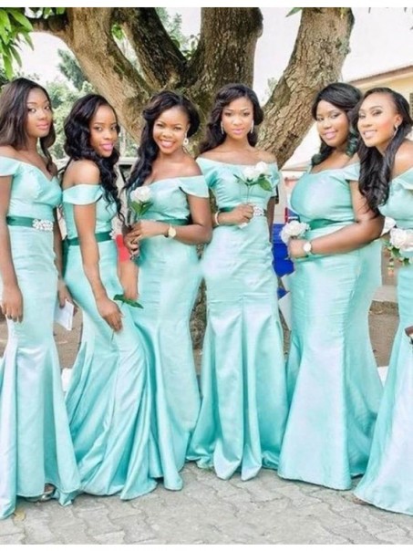 Mermaid Off-the-Shoulder Long Wedding Guest Dresses Bridesmaid Dresses 99601192