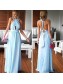 Long Blue Chiffon Wedding Guest Dresses Bridesmaid Dresses 99601200