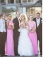 Long Pink Lace Chiffon Wedding Guest Dresses Bridesmaid Dresses 99601202