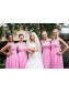 Long Pink Lace Chiffon Wedding Guest Dresses Bridesmaid Dresses 99601202