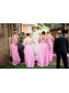 Long Pink Lace Chiffon Wedding Guest Dresses Bridesmaid Dresses 99601202