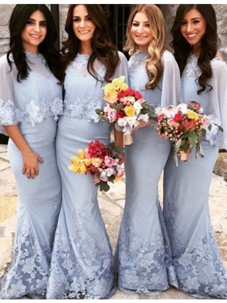 Mermaid Lace Long Wedding Guest Dresses Bridesmaid Dresses 99601207
