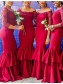 Mermaid 3/4 Length Sleeves Long Wedding Guest Dresses Bridesmaid Dresses 99601218