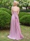 A-Line Lace Chiffon Illusion Neckline Long Wedding Guest Dresses Bridesmaid Dresses 99601219