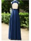 A-Line V-Neck Lace Chiffon Long Blue Open Back Wedding Guest Dresses Bridesmaid Dresses 99601225