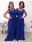 Long Blue Lace Chiffon Wedding Guest Dresses Bridesmaid Dresses 99601227