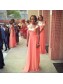 Long Coral Sequins Chiffon Wedding Guest Dresses Bridesmaid Dresses 99601240