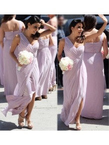 Long Chiffon One-Shoulder Wedding Guest Dresses Bridesmaid Dresses 99601245 Long Chiffon One-Shoulder Wedding Guest Dresses Bridesmaid Dresses 99601245