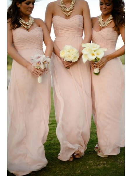 Long Chiffon Sweetheart Wedding Guest Dresses Bridesmaid Dresses 99601247
