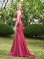 A-Line Lace Chiffon Long Wedding Guest Dresses Bridesmaid Dresses 99601248