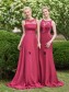 A-Line Lace Chiffon Long Wedding Guest Dresses Bridesmaid Dresses 99601248