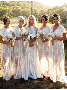 Short Sleeve Lace Long Wedding Guest Dresses Bridesmaid Dresses 99601249 Short Sleeve Lace Long Wedding Guest Dresses Bridesmaid Dresses 99601249