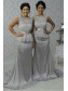 Long Silver Mermaid Lace Wedding Guest Dresses Bridesmaid Dresses 99601251