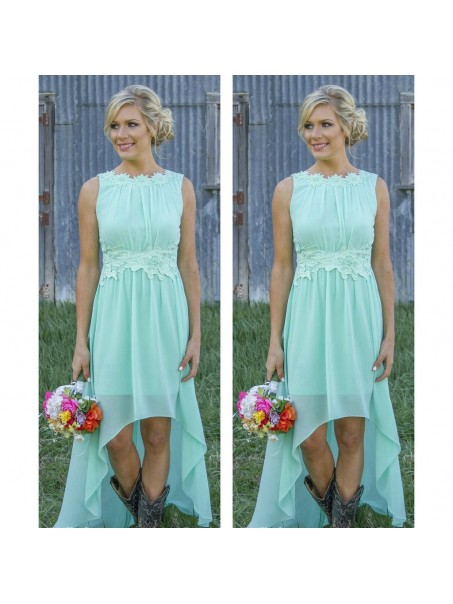 High Low Lace Chiffon Wedding Guest Dresses Bridesmaid Dresses 99601252