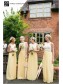 Long Yellow White Lace Wedding Guest Dresses Bridesmaid Dresses 99601260