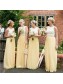 Long Yellow White Lace Wedding Guest Dresses Bridesmaid Dresses 99601260