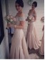 Trumpet/Mermaid Off-the-Shoulder Beaded Long Bridesmaid Dresses 99601272