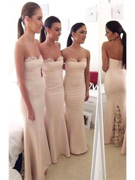 Trumpet/Mermaid Lace Floor Length Wedding Party Dresses Bridesmaid Dresses 99601273