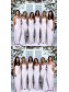 Mermaid Spaghetti Straps Long Bridesmaid Dresses with Slit 99601290
