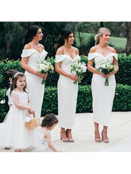 Sheath Off-the-Shoulder Bridesmaid Dresses 99601321 Sheath Off-the-Shoulder Bridesmaid Dresses 99601321