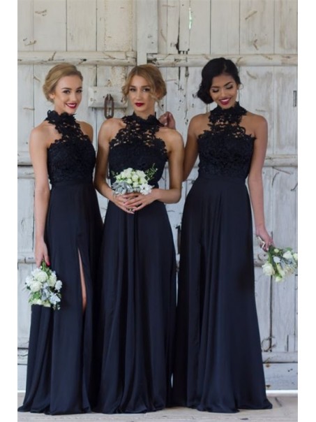 A-Line Lace Navy Blue Long Bridesmaid Dresses 99601325 A-Line Lace Navy Blue Long Bridesmaid Dresses 99601325