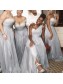 A-Line Beaded One-Shoulder Plus Size Long Bridesmaid Dresses 99601334
