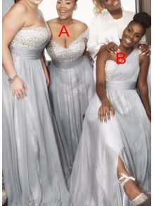 A-Line Beaded One-Shoulder Plus Size Long Bridesmaid Dresses 99601334 A-Line Beaded One-Shoulder Plus Size Long Bridesmaid Dresses 99601334