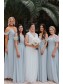 A-Line Chiffon Off-the-Shoulder Long Bridesmaid Dresses 99601335
