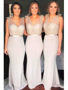 Mermaid V-Neck Long Bridesmaid Dresses 99601336